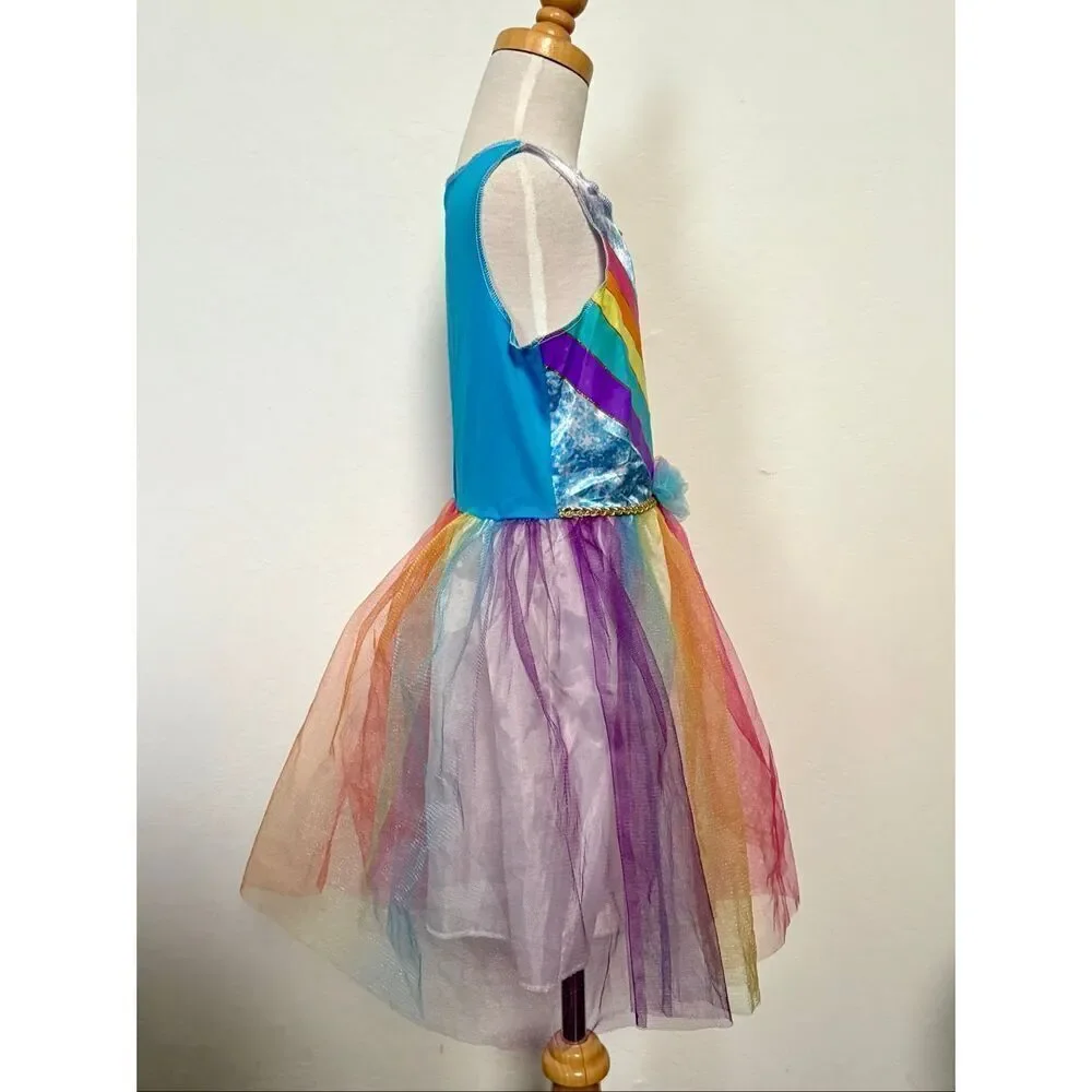 NEW Hyde & Eek Boutique Girls 4T/5T Rainbow Fairy Unicorn Costume